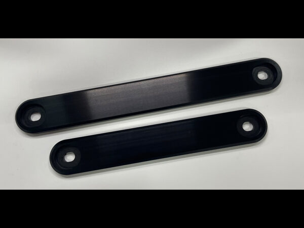 Lunar Marine Black Transom Plate Combo upper and Lower